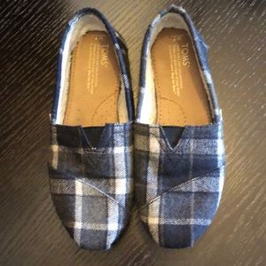Blue & Gray Plaid TOMS